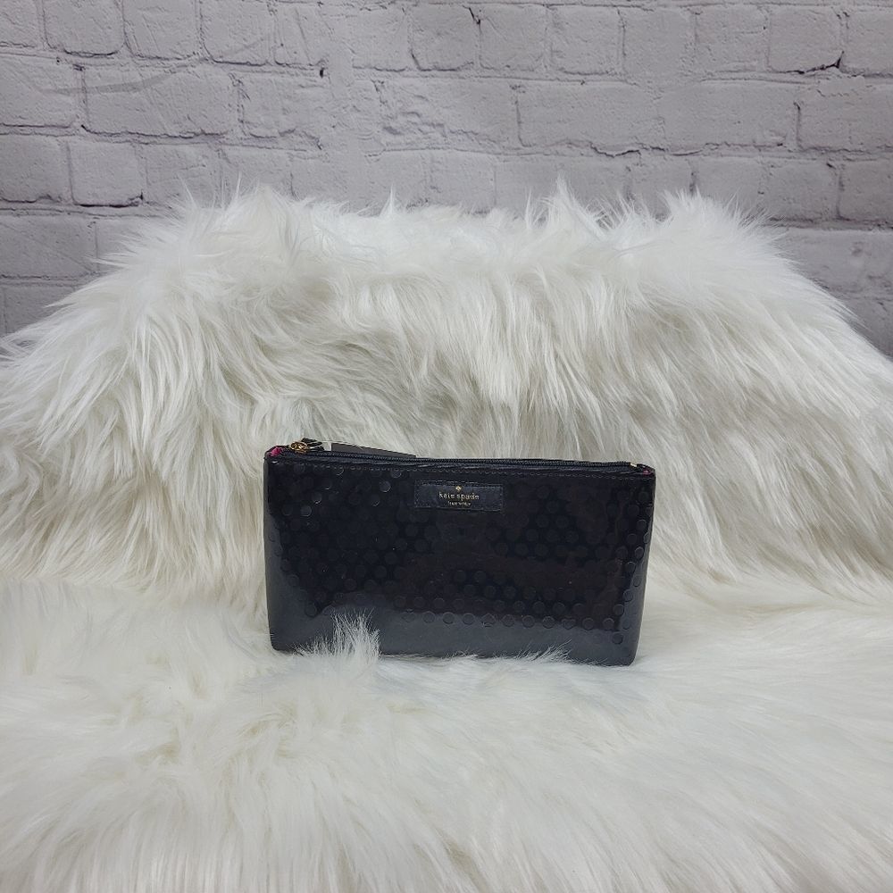 Kate Spade Black Little Shiloh Cosmetics Make Up Bag, New with Tags